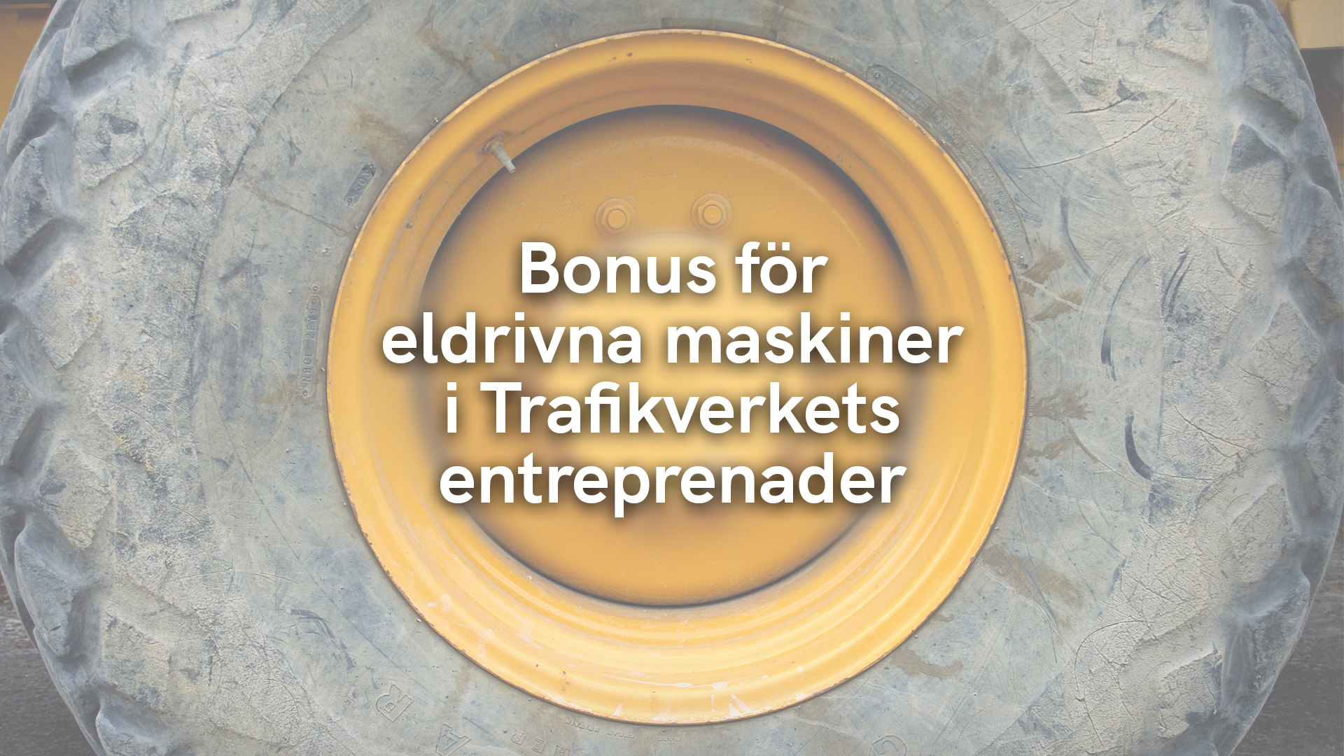 Bonus för eldrivna maskiner i Trafikverkets entreprenader