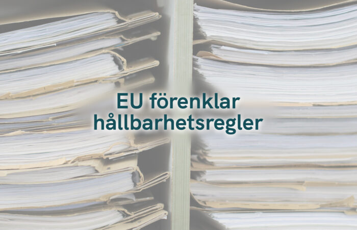 EU förenklar hållbarhetsregler
