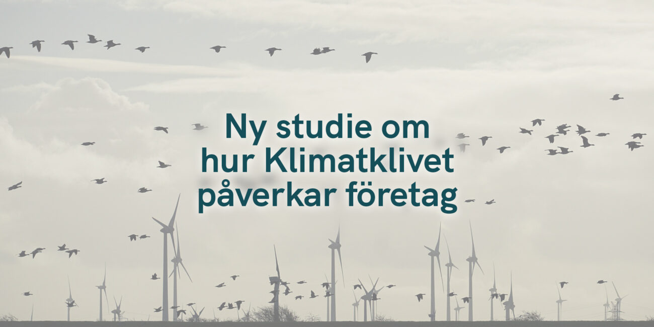 Ny studie om hur Klimatklivet påverkar företag