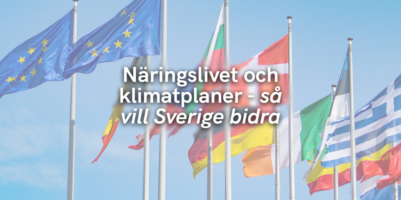Näringslivet och klimatplaner – så vill Sverige bidra