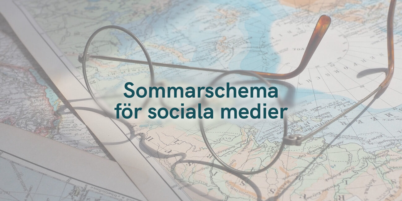 Sommarschema för sociala medier