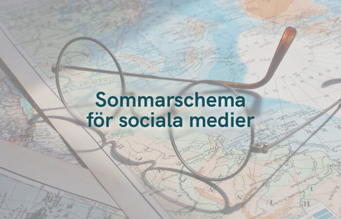 Sommarschema för sociala medier