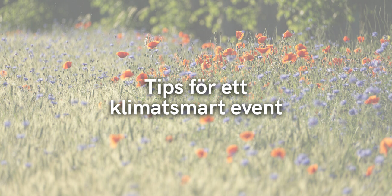 Tips för ett klimatsmart event