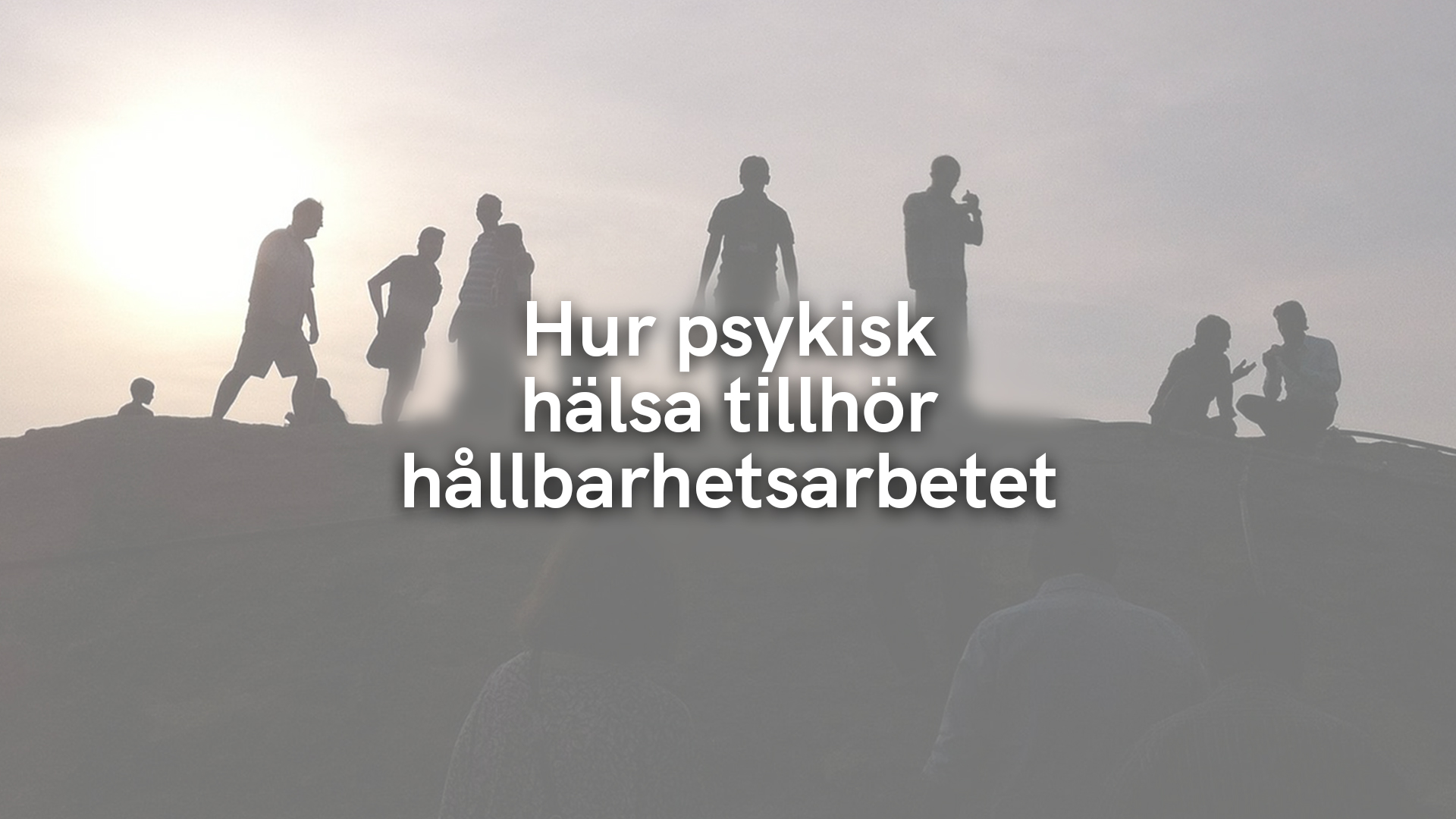 Hur psykisk hälsa tillhör hållbarhetsarbetet