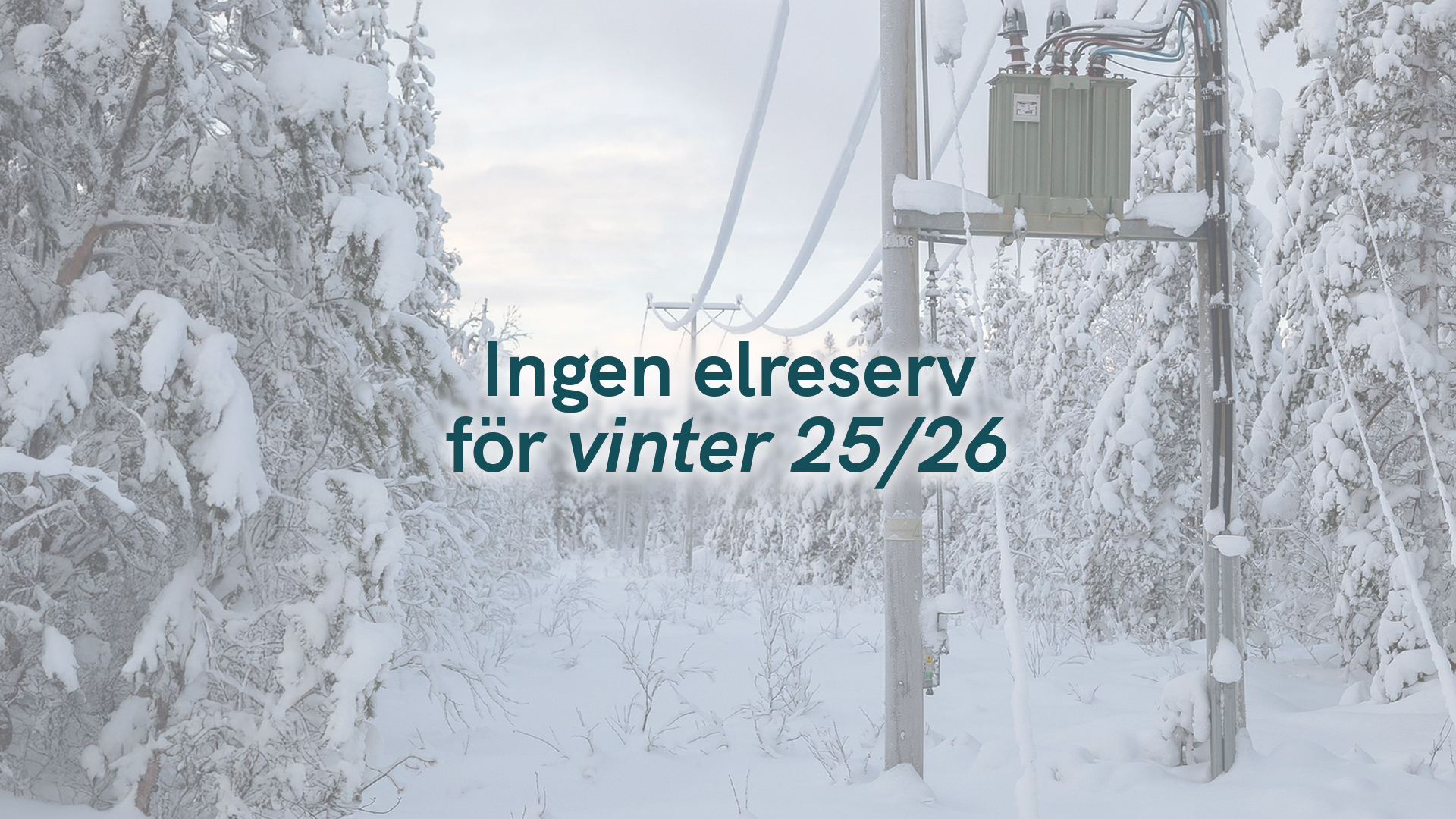 Ingen elreserv för vinter 25/26