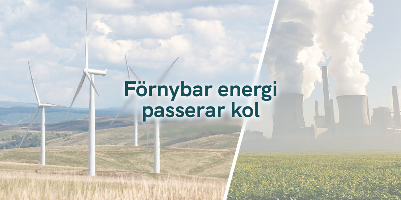 Förnybar energi passerar kol