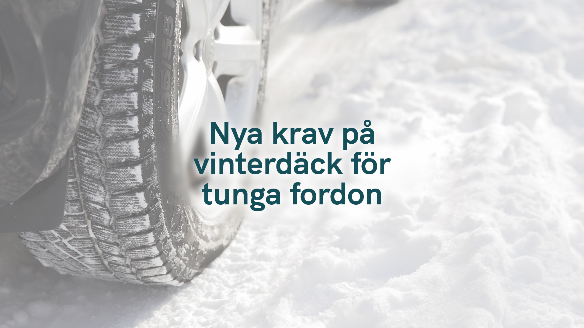 Nya krav på vinterdäck för tunga fordon